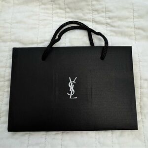 YSL Yves Saint Laurent Small Black Gift Bag with Rope Handles 100% Authentic
